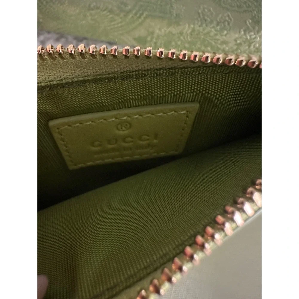 Gucci Bamboo Leather Card Case Holder Wallet